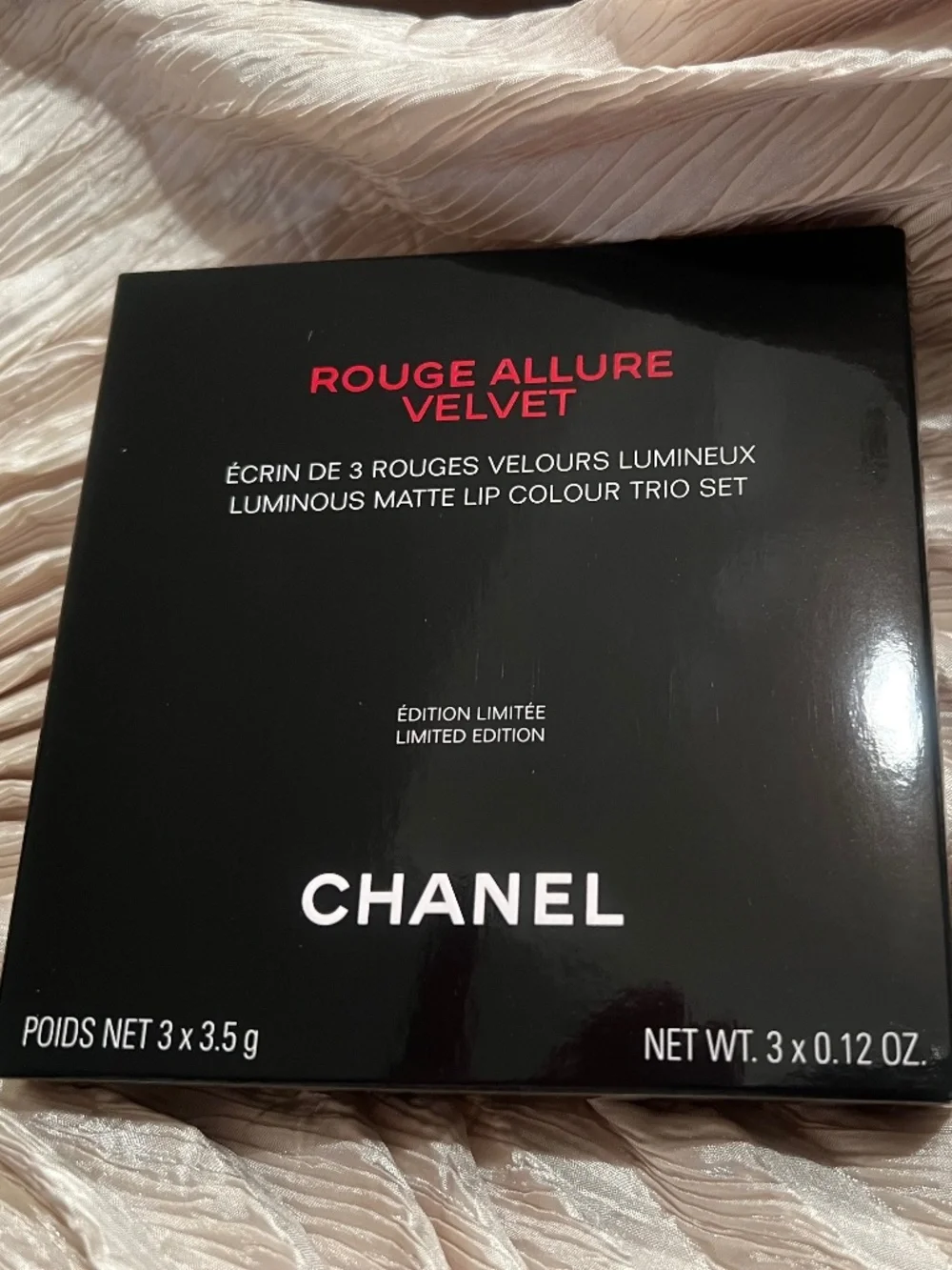 Title: NIB Limited Edition CHANEL Rouge Allure Velvet Lip Colour Trio Set - Luna